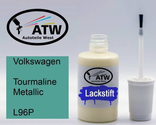 Volkswagen, Tourmaline Metallic, L96P: 20ml Lackstift, von ATW Autoteile West.